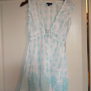 White and blue Tommy Hilfiger bathing suit cover M